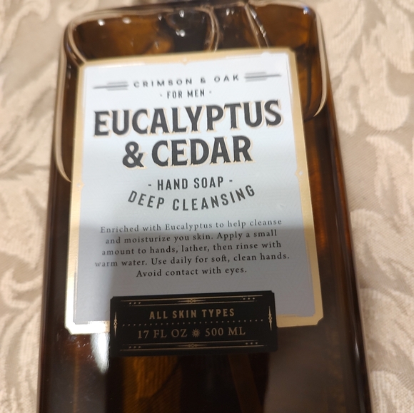 🍂 NIP Men's Eucalyptus & Cedar Body Prescriptions Men's Hand Soap - Large 17 Oz - Picture 4 of 11